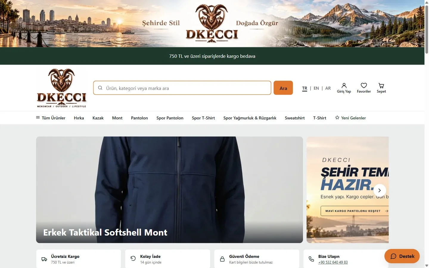 DKECCI e-ticaret sitesi